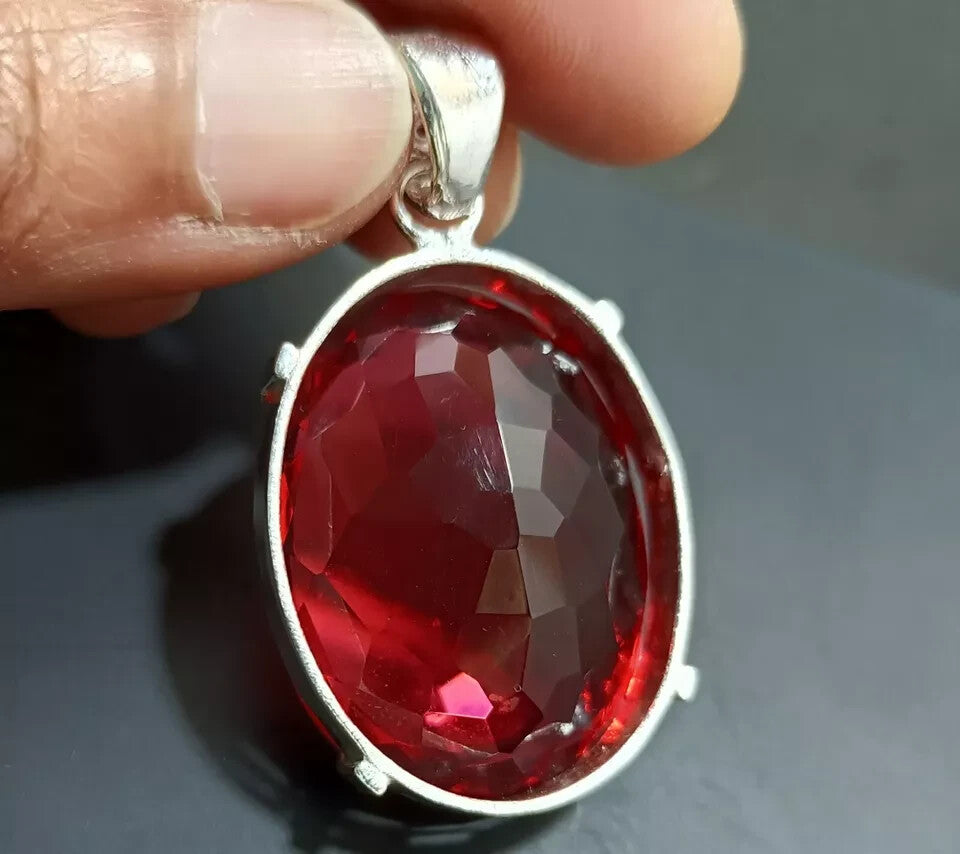 EGL Certified Natural 93.05 Ct Brazilian OVAL RED Topaz Pendant Loose Gemstone