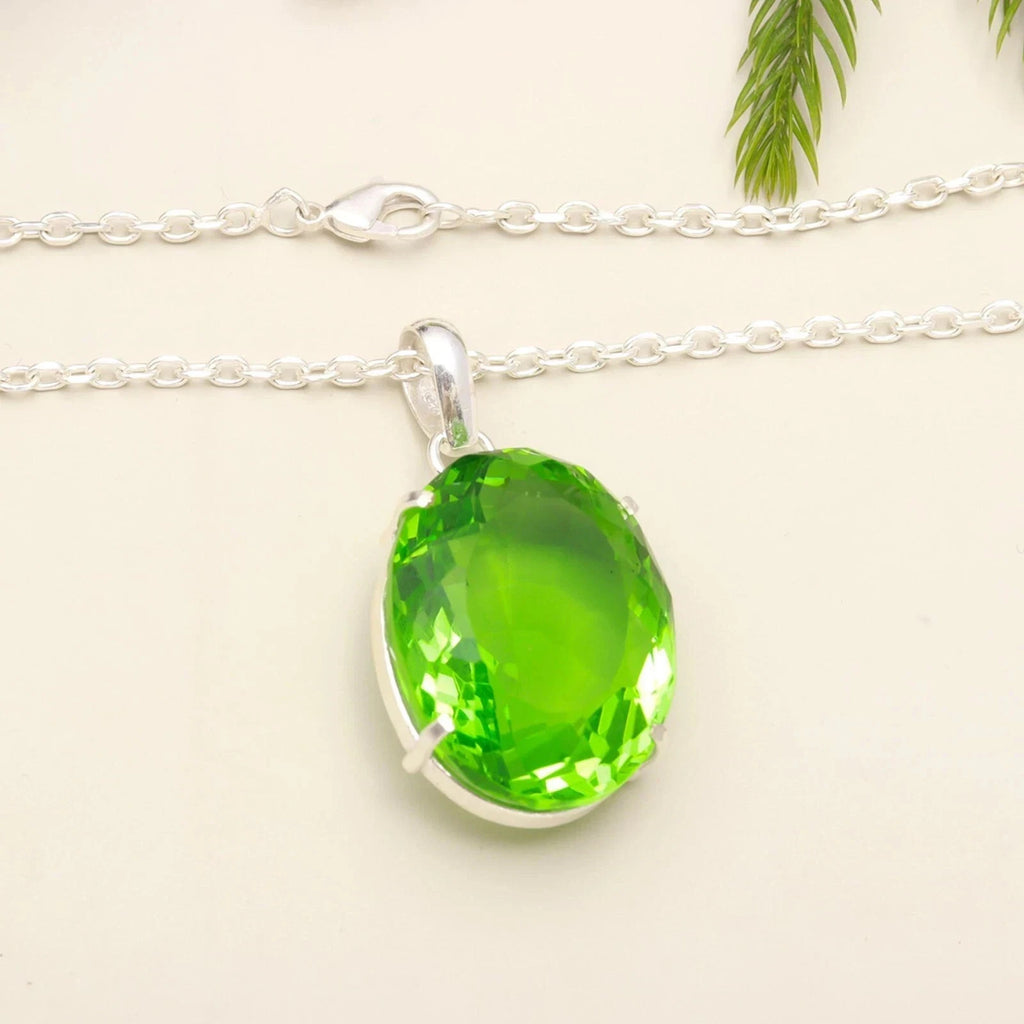 Certified Natural 80.20 Ct Brazilian Peridot Color Topaz Pendant Loose Gemstone