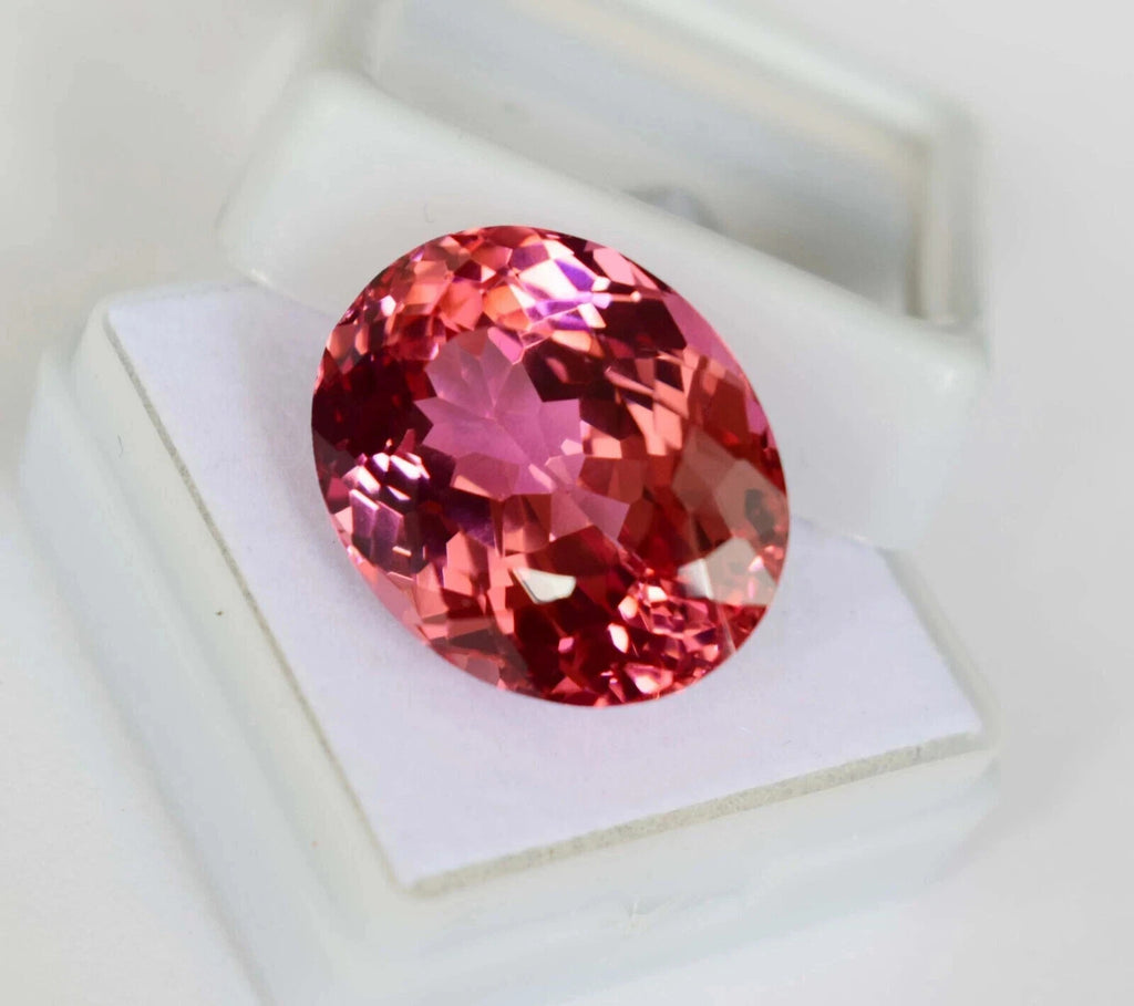30.85 Ct Natural Padparadscha Sapphire CERTIFIED Oval Cut Ceylon Loose Gemstone