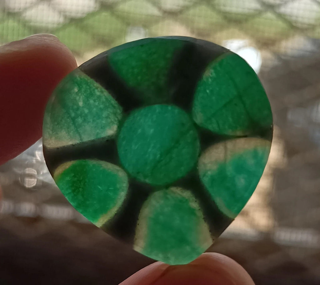 Certified 19.5 Ct Natural Pear Emerald Trapiche Loose Colombian Facet GEMSTONE