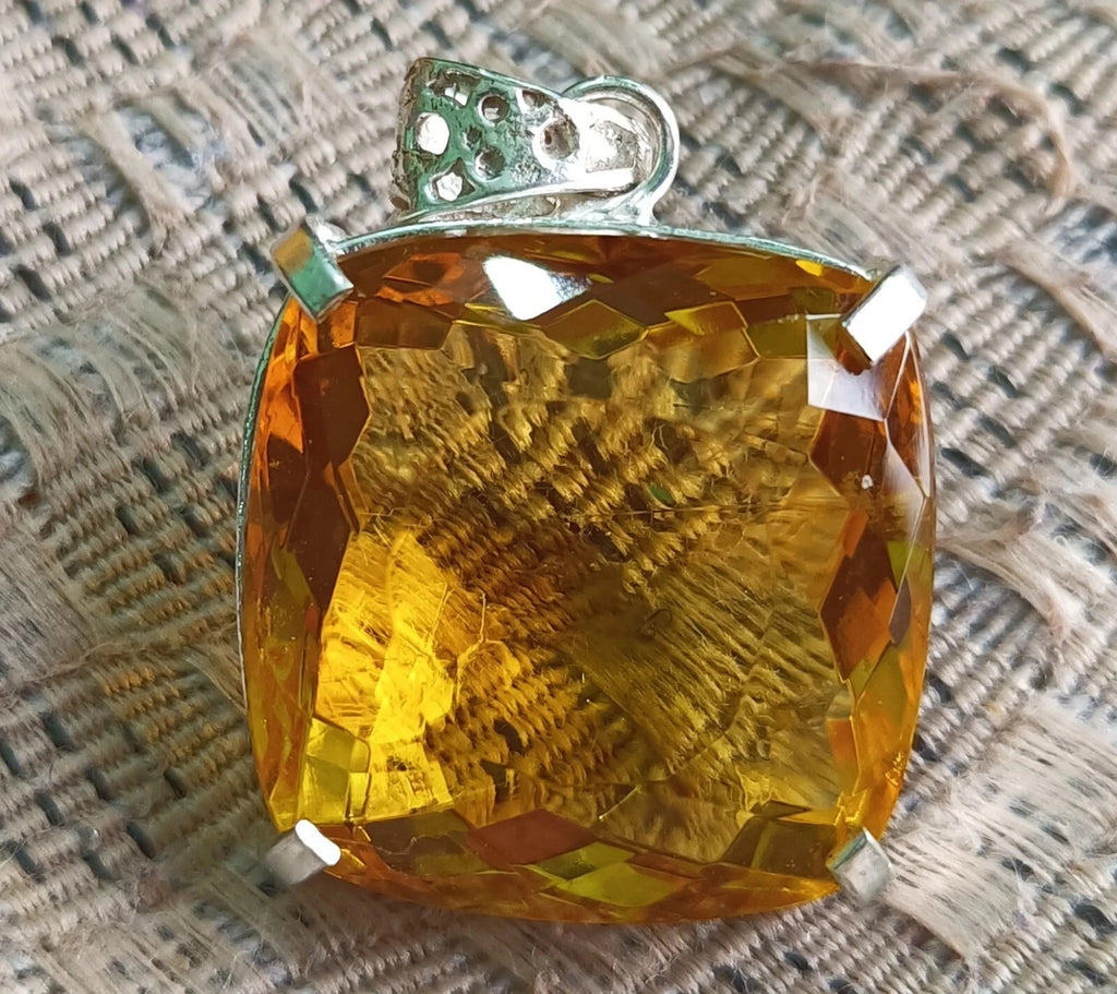 EGL Certified Natural 100.20 Ct Brazilian Cushion Topaz Pendant Loose Gemstone