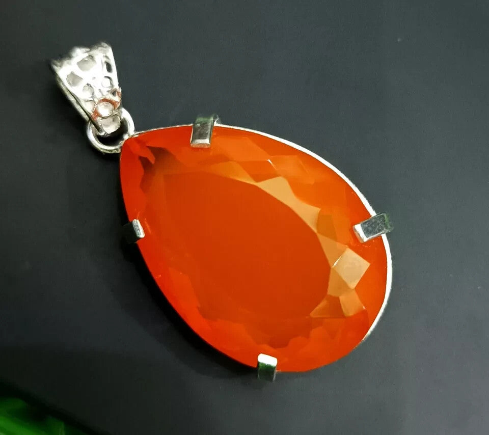 Certified 85.80 Ct Natural Opal Pear Cut 925 Solid Silver Pendant Loose Gemstone