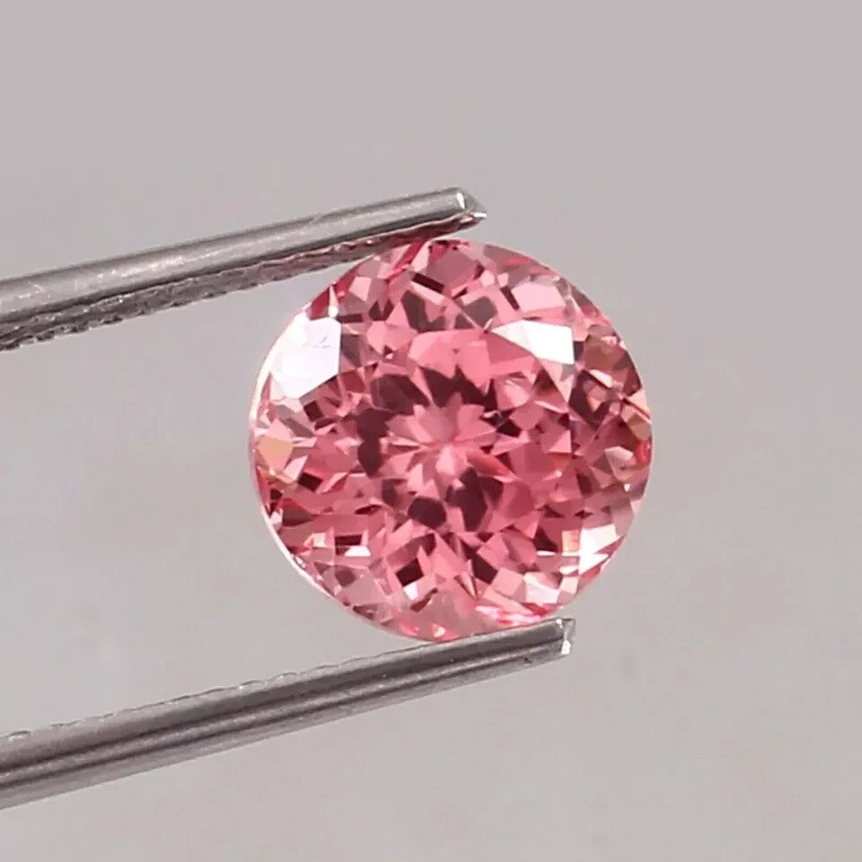 Natural Flawless Ceylon Padparadscha Sapphire Round Cut Loose Gemstone 11x11 MM