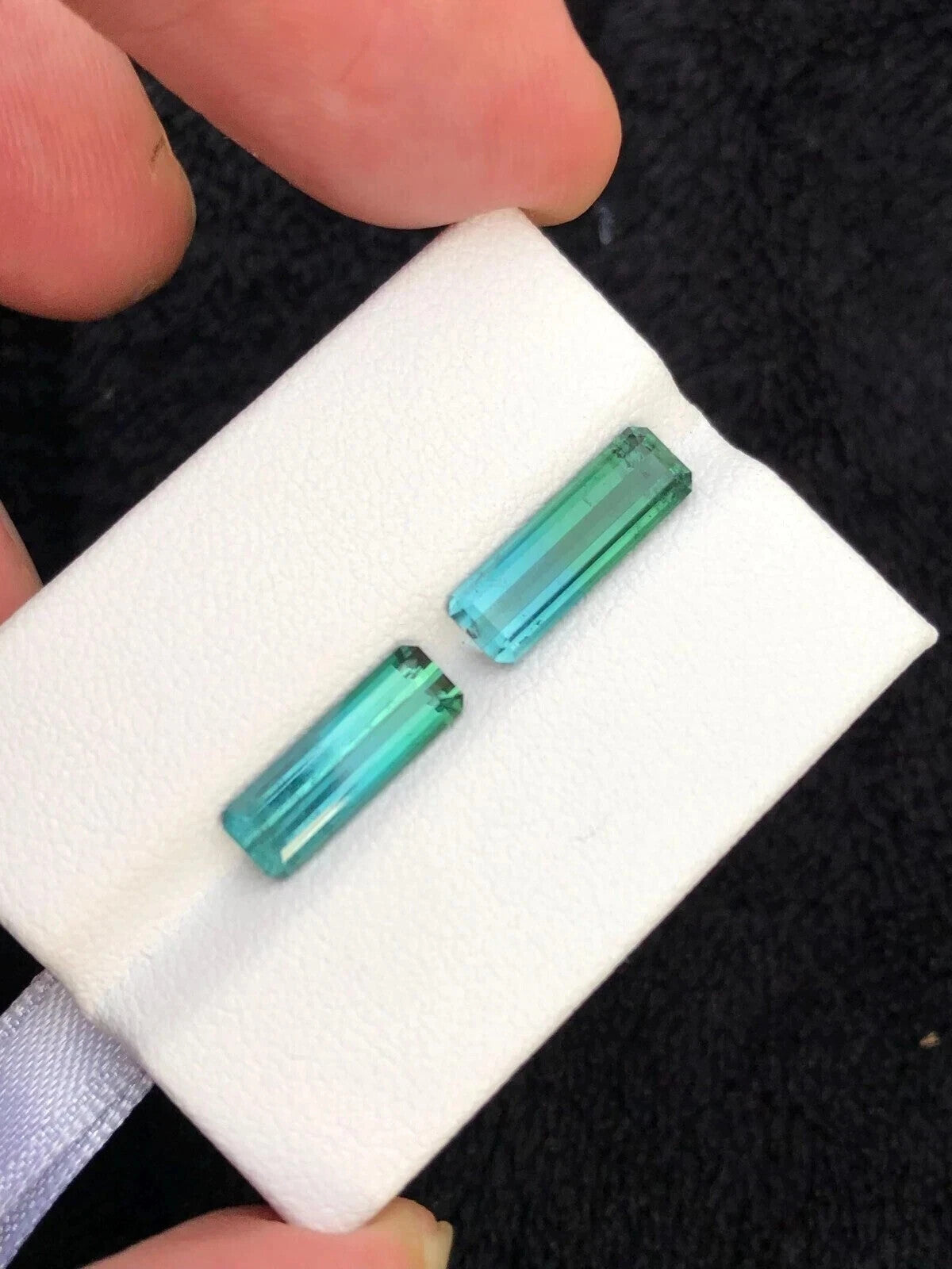 Certified Natural Blue Green Paraiba Tourmaline 15 Ct (2 Pcs) Loose Gemstone