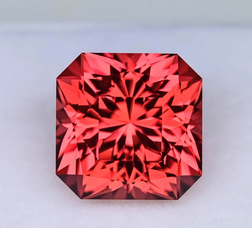GIE Certified Natural Padparadscha Sapphire 15.80 Ct Asscher Cut Loose Gemstone