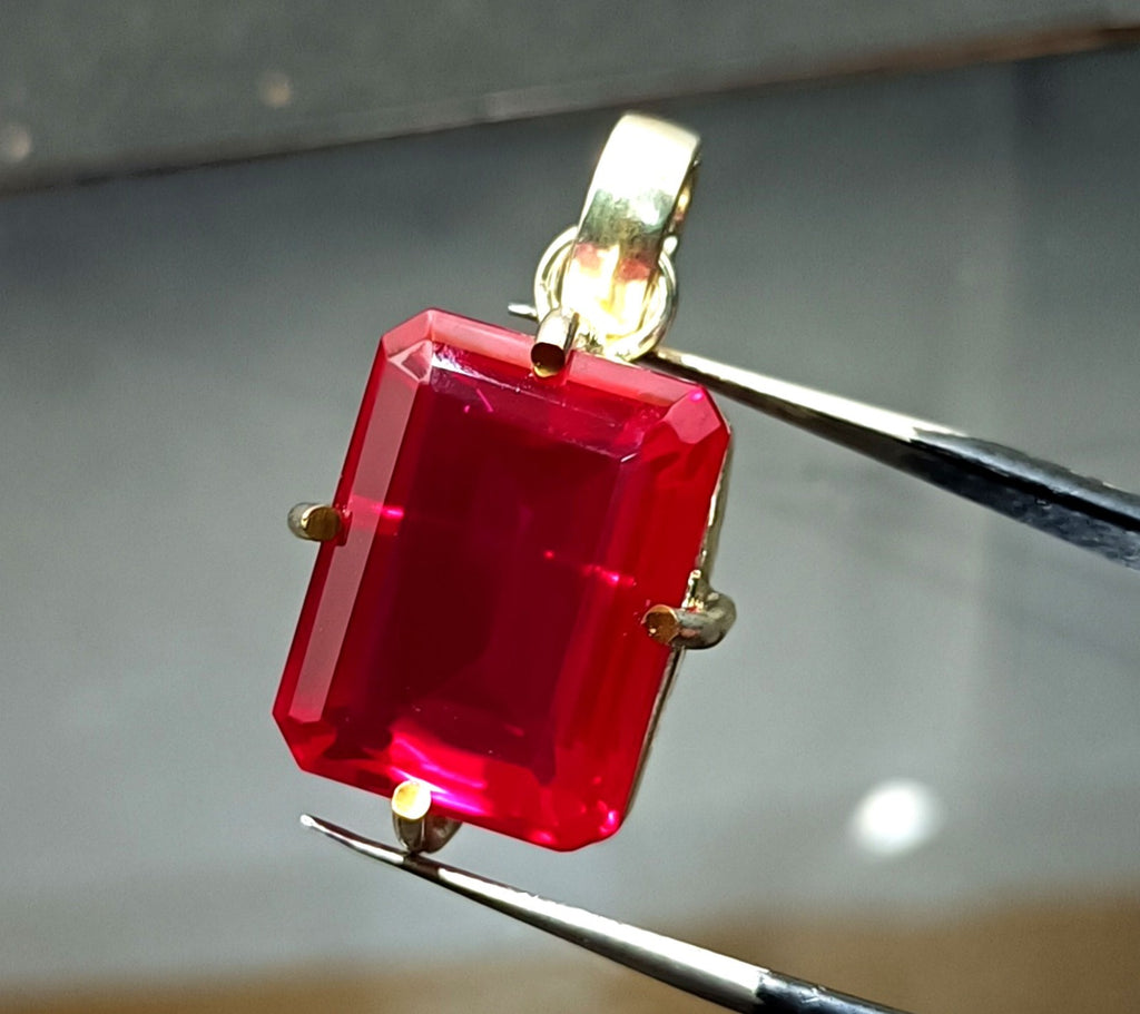 EGL Certified 45.20 Ct Natural RUBY 925 Solid Silver Pendant Loose Gemstone