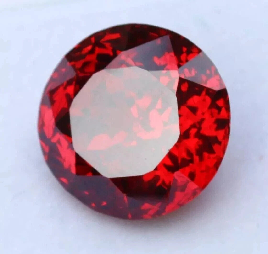 EGL Certified 85 Ct Natural Round Cut Cambodian Red Color Zircon Loose Gemstone
