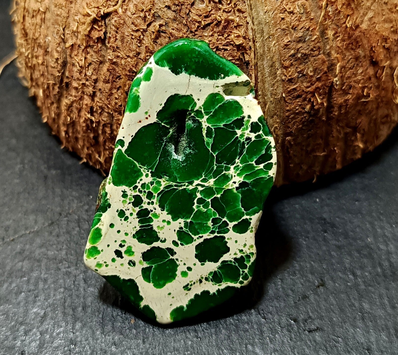 37.5 Ct Natural Arizona Superior Green Turquoise Slab Rough Certified Gemstone