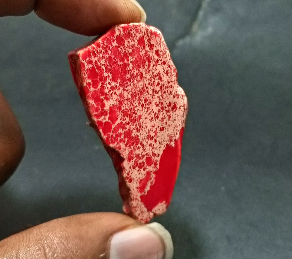 68.85 Ct Natural Arizona Superior Red Turquoise Slab Rough Certified Gemstone