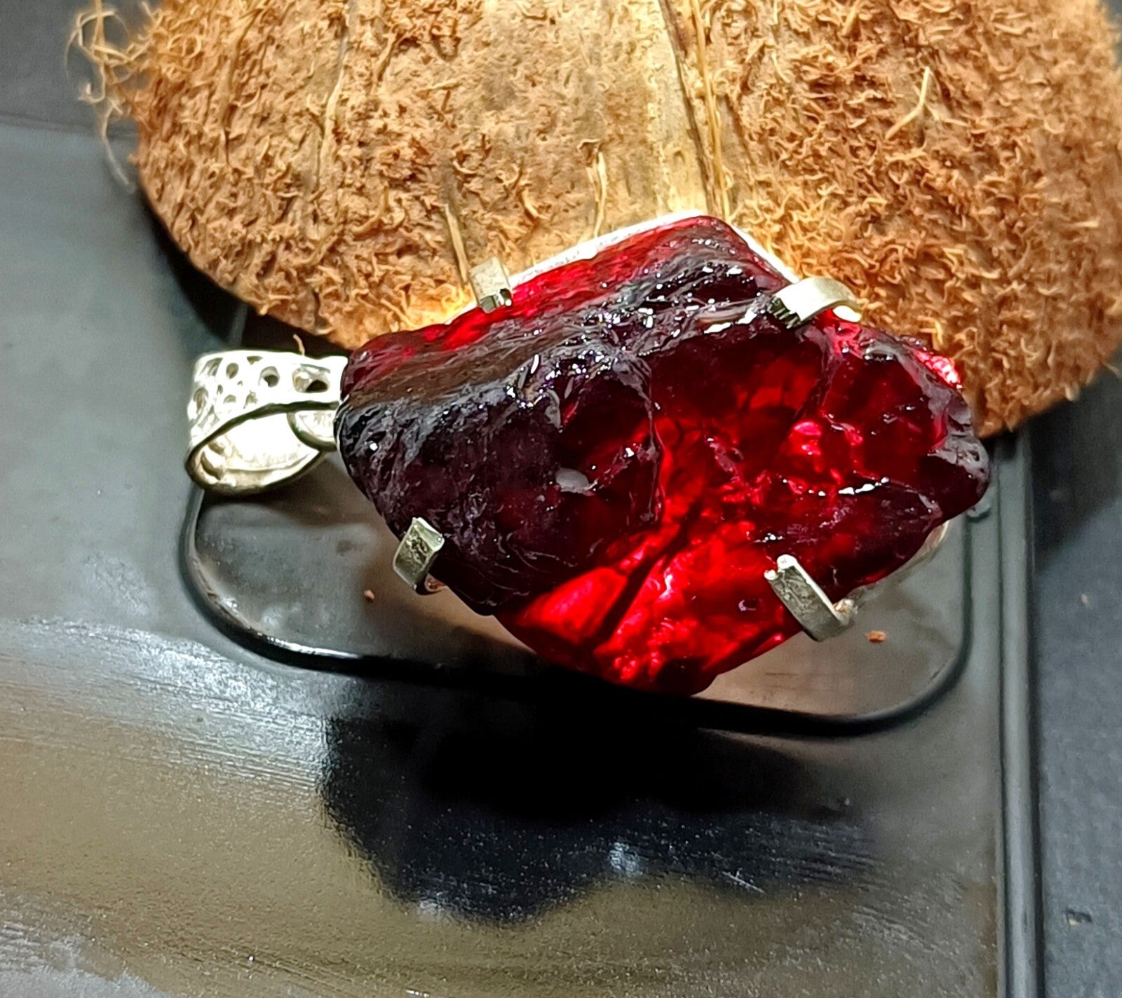 EGL Certified 158.50 Ct Natural PAINITE  Solid Silver Pendant LOOSE Gemstone