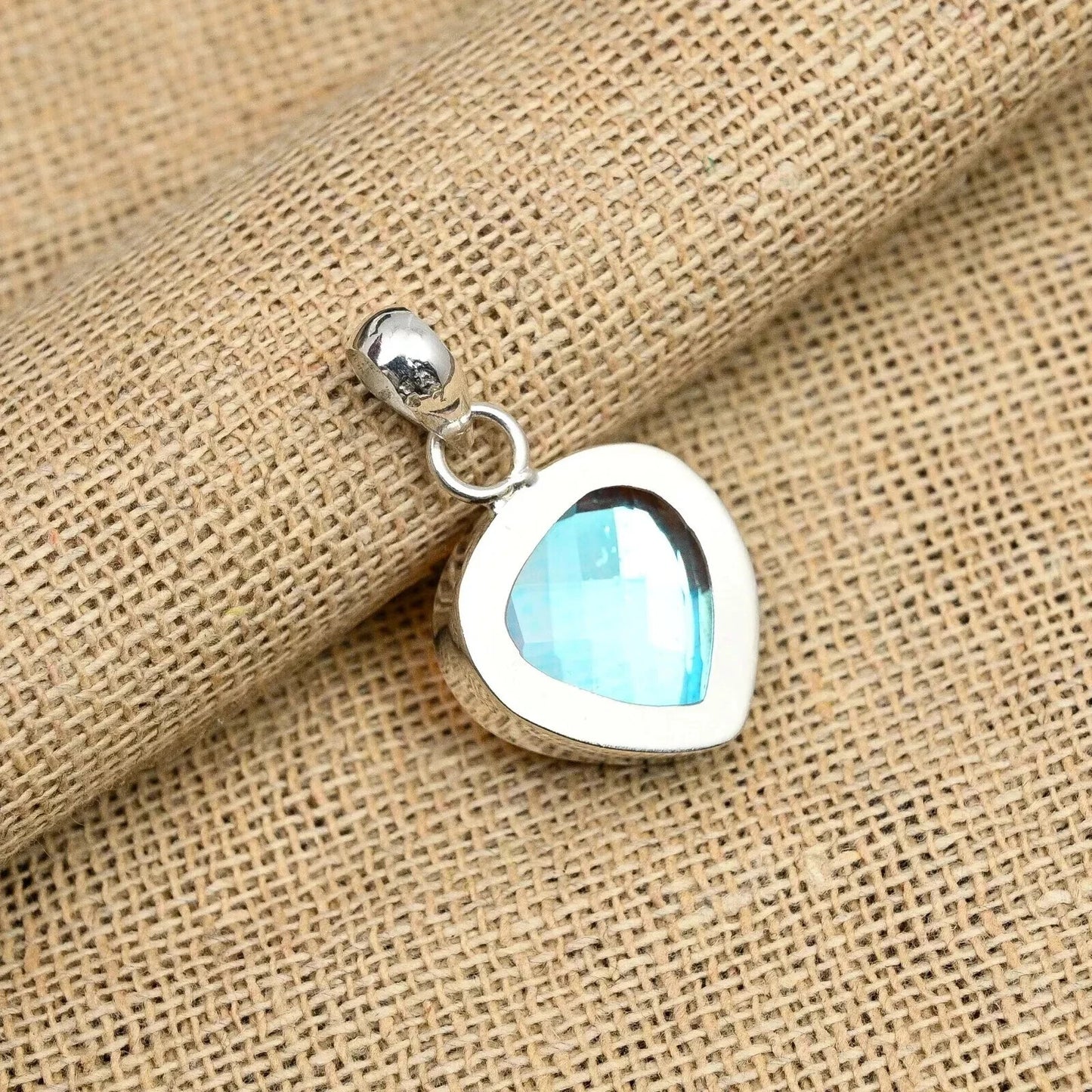 Natural Rainbow Pear Mystic Topaz 40 Ct+ Solid Silver Rainbow Pendant Gemstone