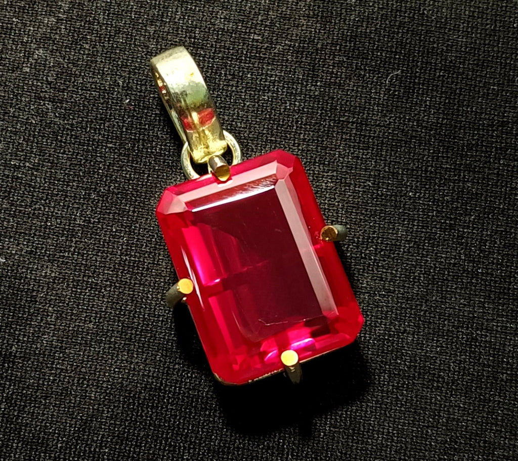 EGL Certified 45.20 Ct Natural RUBY 925 Solid Silver Pendant Loose Gemstone