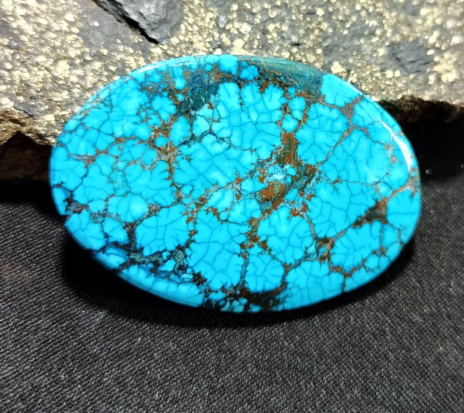 80.50 Ct Natural Turquoise Arizona blue Oval Cut Loose Gemstone With Free Gift