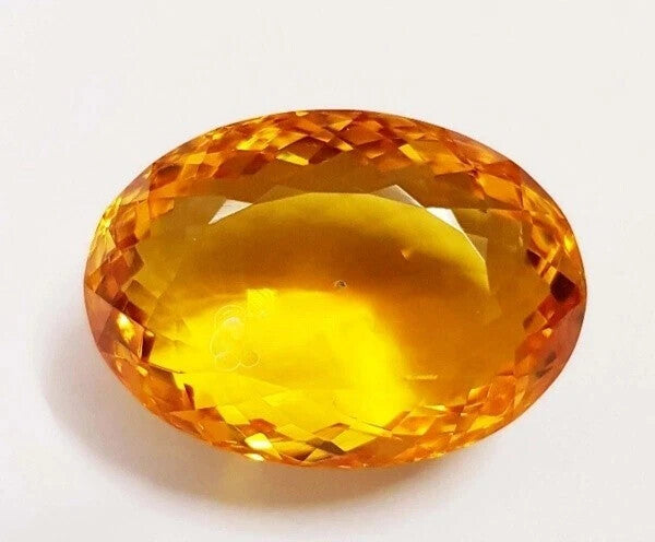 Yellow Color Citrine Natural 100 Ct Oval Cut Brazilian Pendant Size Gemstone