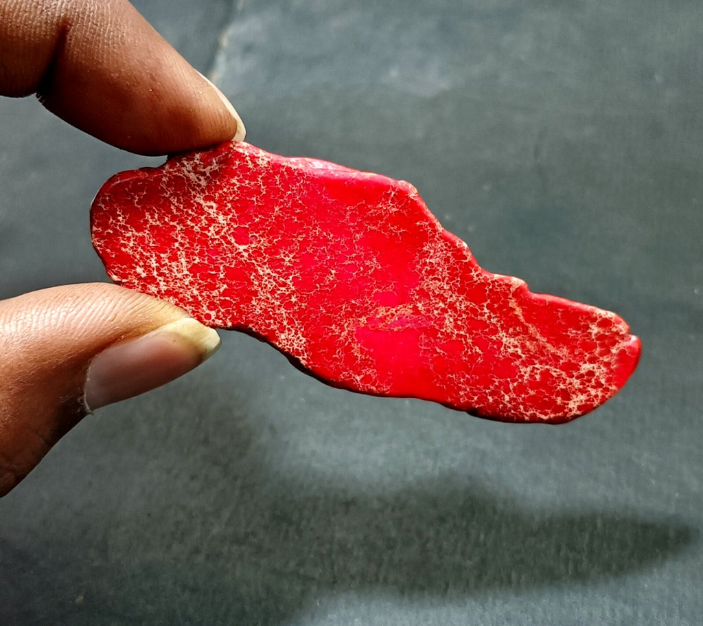 91.95 Ct Natural Arizona Superior Red Turquoise Slab Rough Certified Gemstone