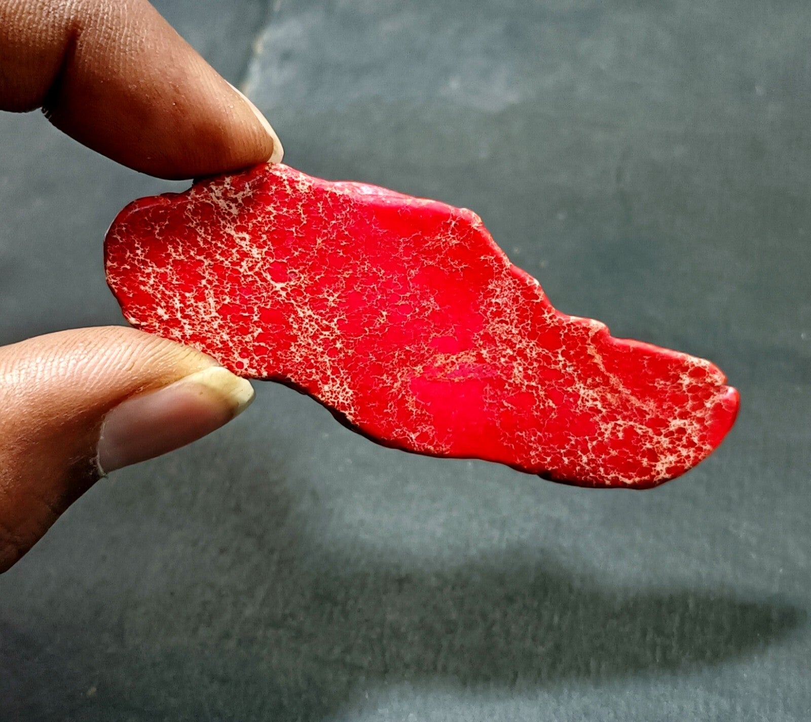 91.95 Ct Natural Arizona Superior Red Turquoise Slab Rough Certified Gemstone