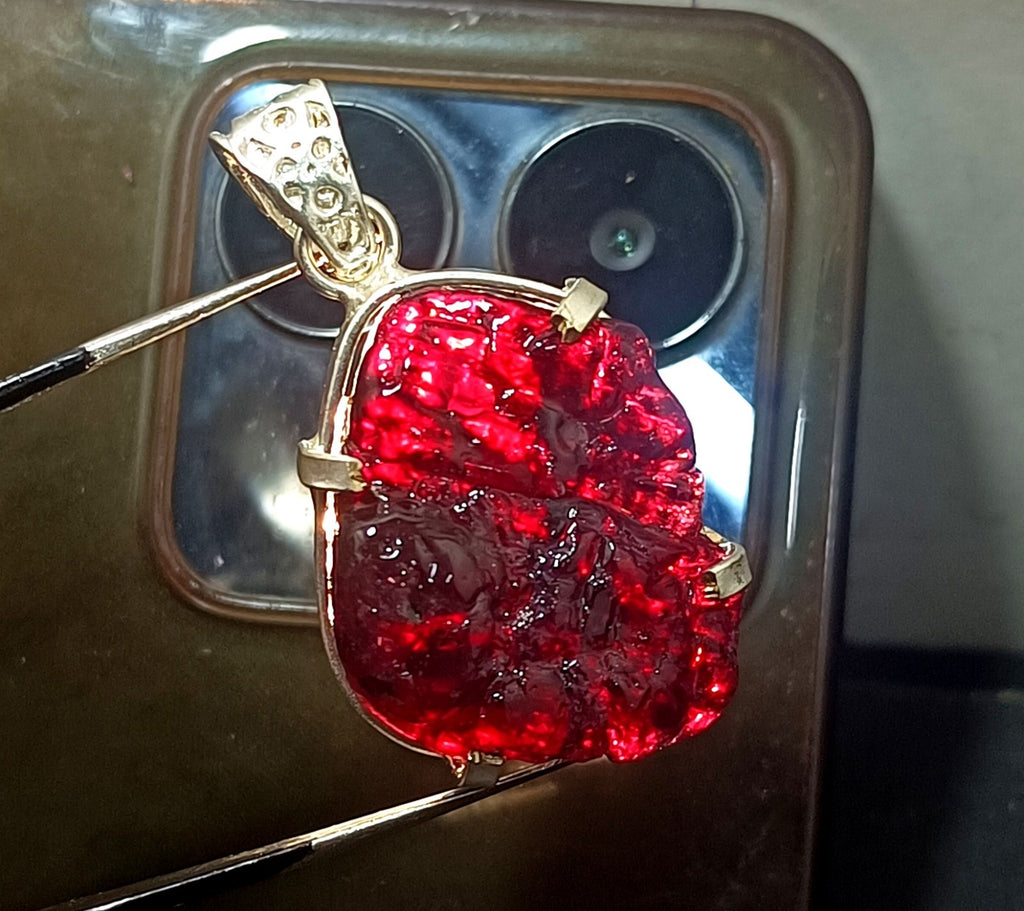 EGL Certified 86.10 Ct Natural PAINITE 925 Solid Silver Pendant LOOSE Gemstone