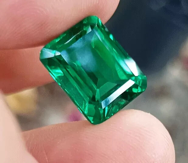 Flawless Natural 9.50 Ct Green Emerald EGL Certified Emerald Cut Loose Gemstone