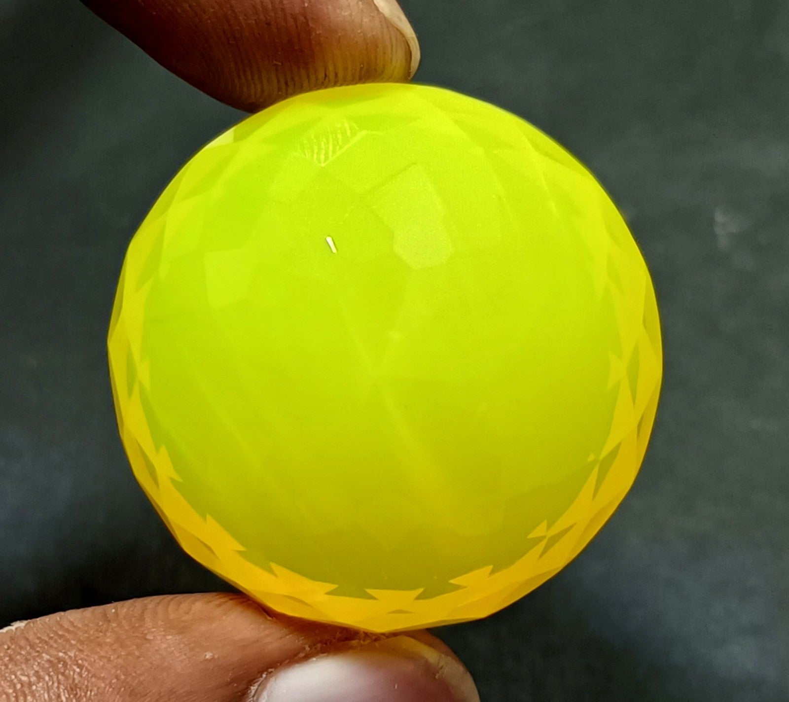 Natural 134.25 Ct Welo Opal Yellow Color Australian Untreated Ball Cut Gem