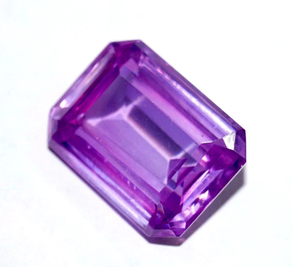 80 Ct+ EGL Certified Natural Purple Zircon Cambodian Emerald Loose Gemstone
