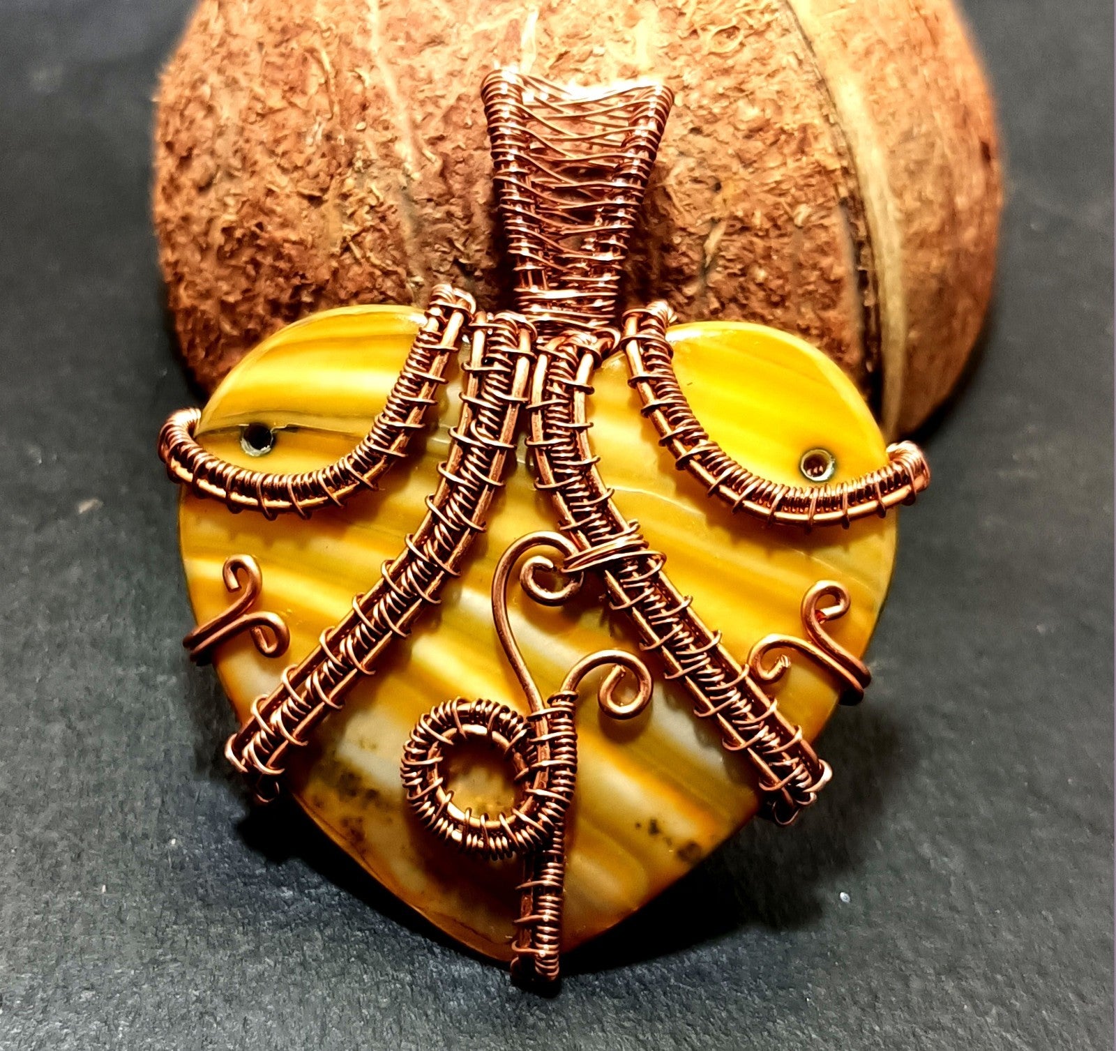 Gift For Her Copper Labradorite Jewelry Wire Wrapped Pendant 107.30 Ct