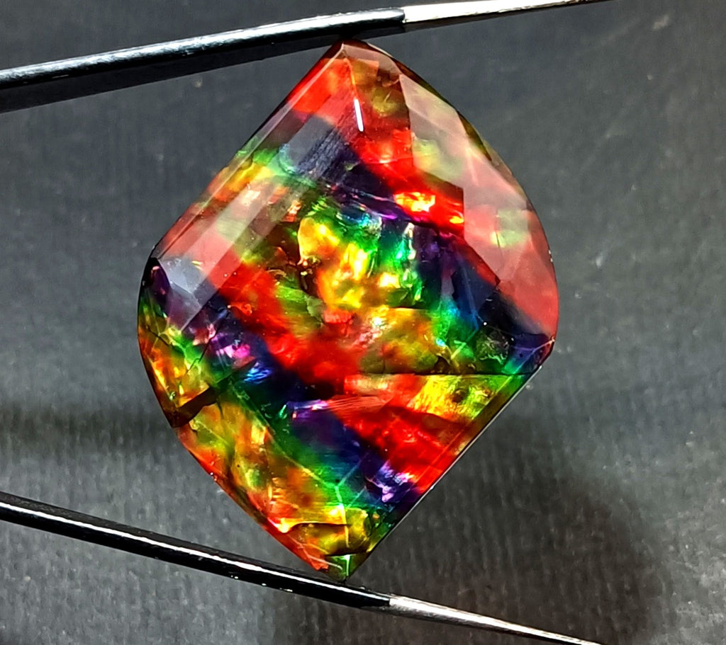 54.5 Ct Natural Ammolite Fancy Opal-Like Organic Doublet Rare Loose GEMSTONE