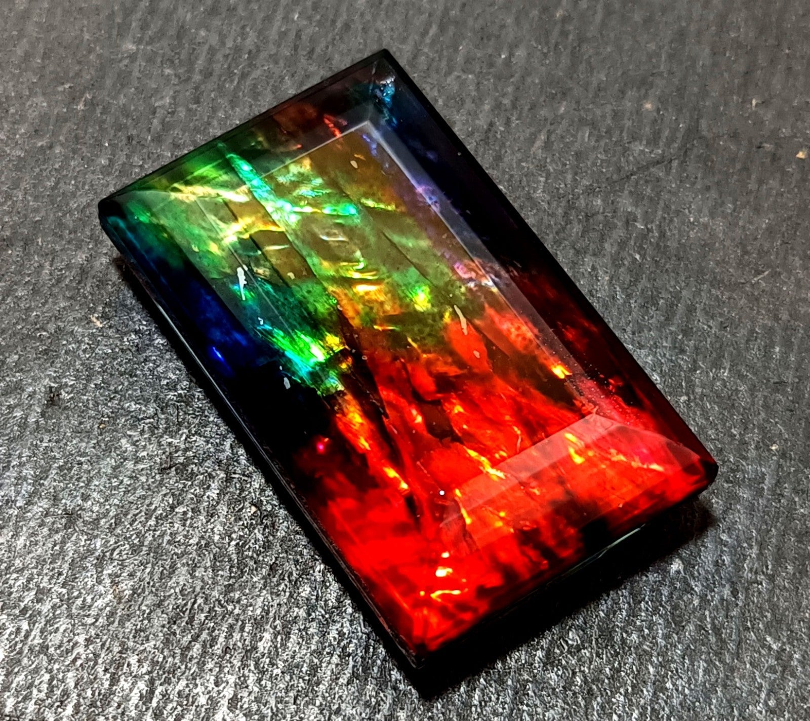 89 Ct Natural Ammolite Opal-Like Organic Doublet CERTIFIED Loose GEMSTONE