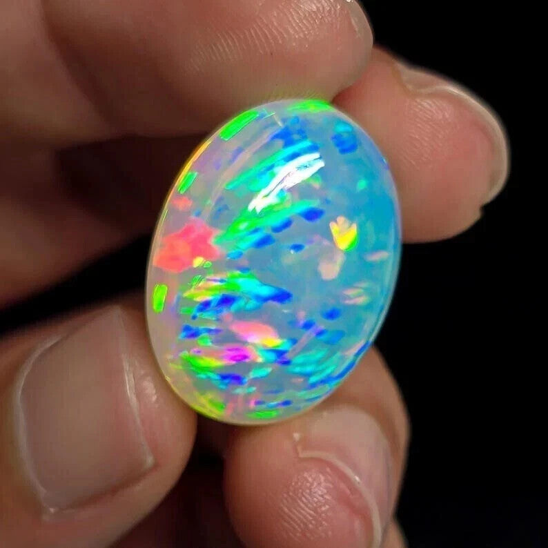 Natural Multicolor Fire Opal Oval Cabochon 4.00 Ct AAA+ Australian Gemstone