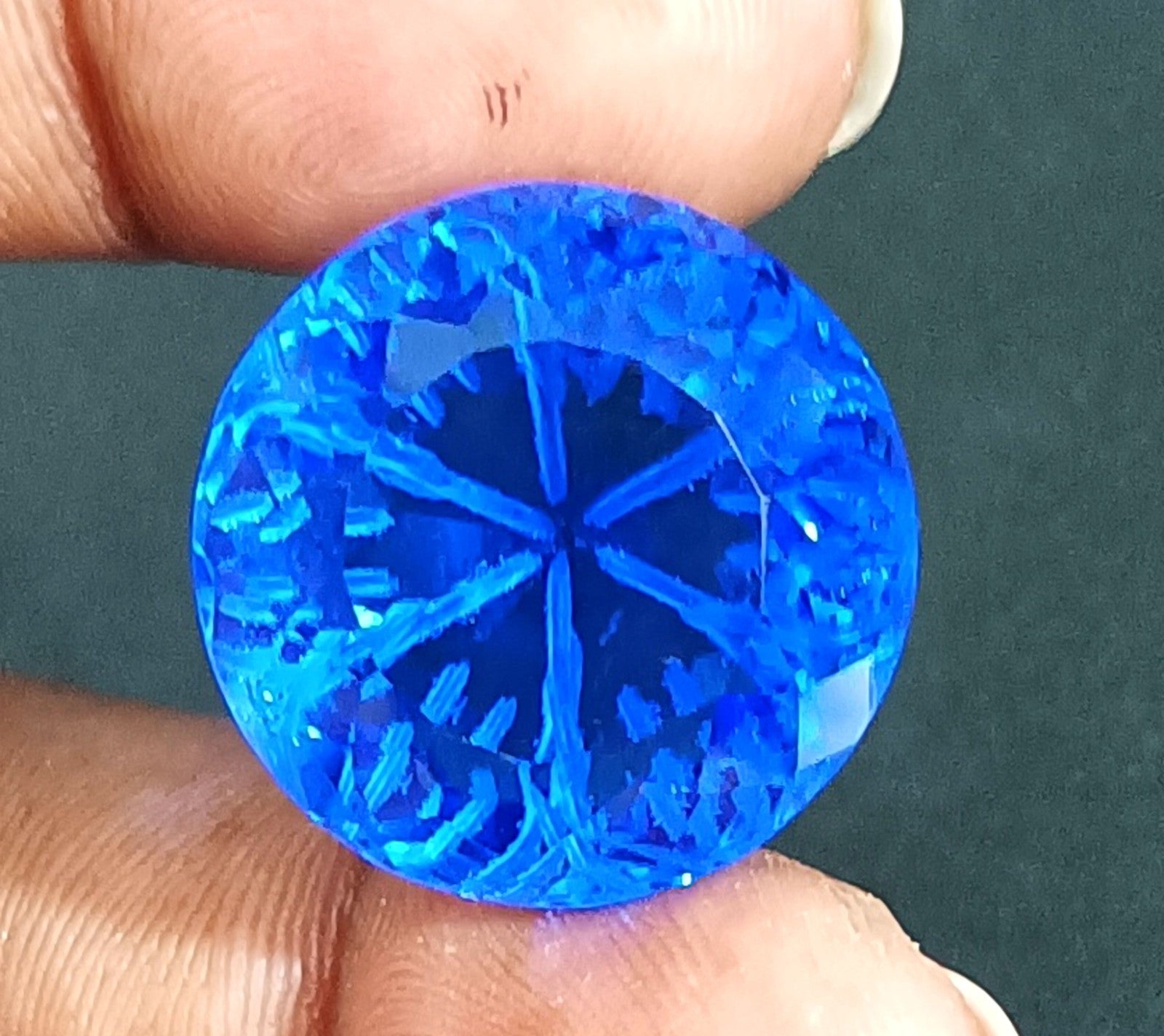 41.40 Ct Round Fine Cut EGL Certified Brazilian Round Color Topaz Loose Gemstone