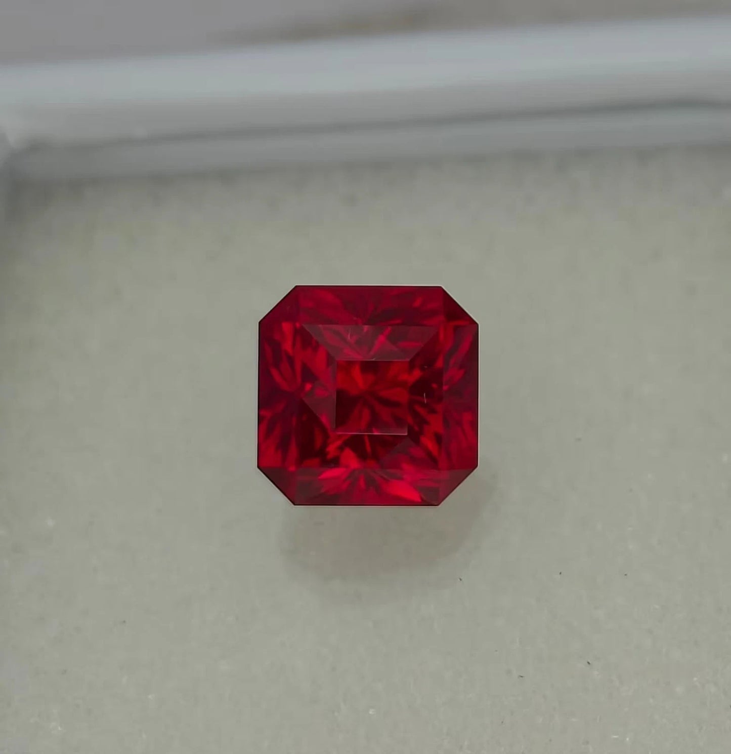 10 mm Natural Mozambique Red Ruby Asscher Cut Certified Loose GEMSTONE 5.70 Ct