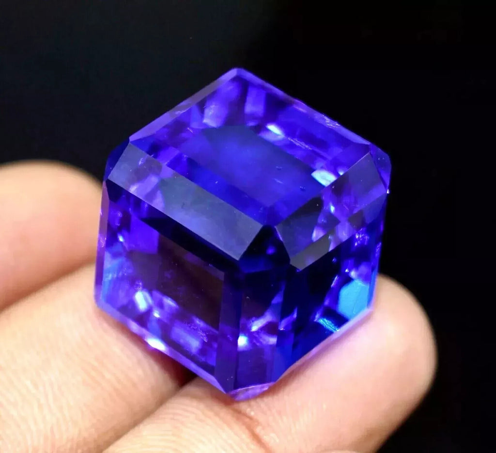 30 Ct AAA+ Natural Kashmiri Blue Sapphire Loose Gemstone CUBE Cut EGL Certified