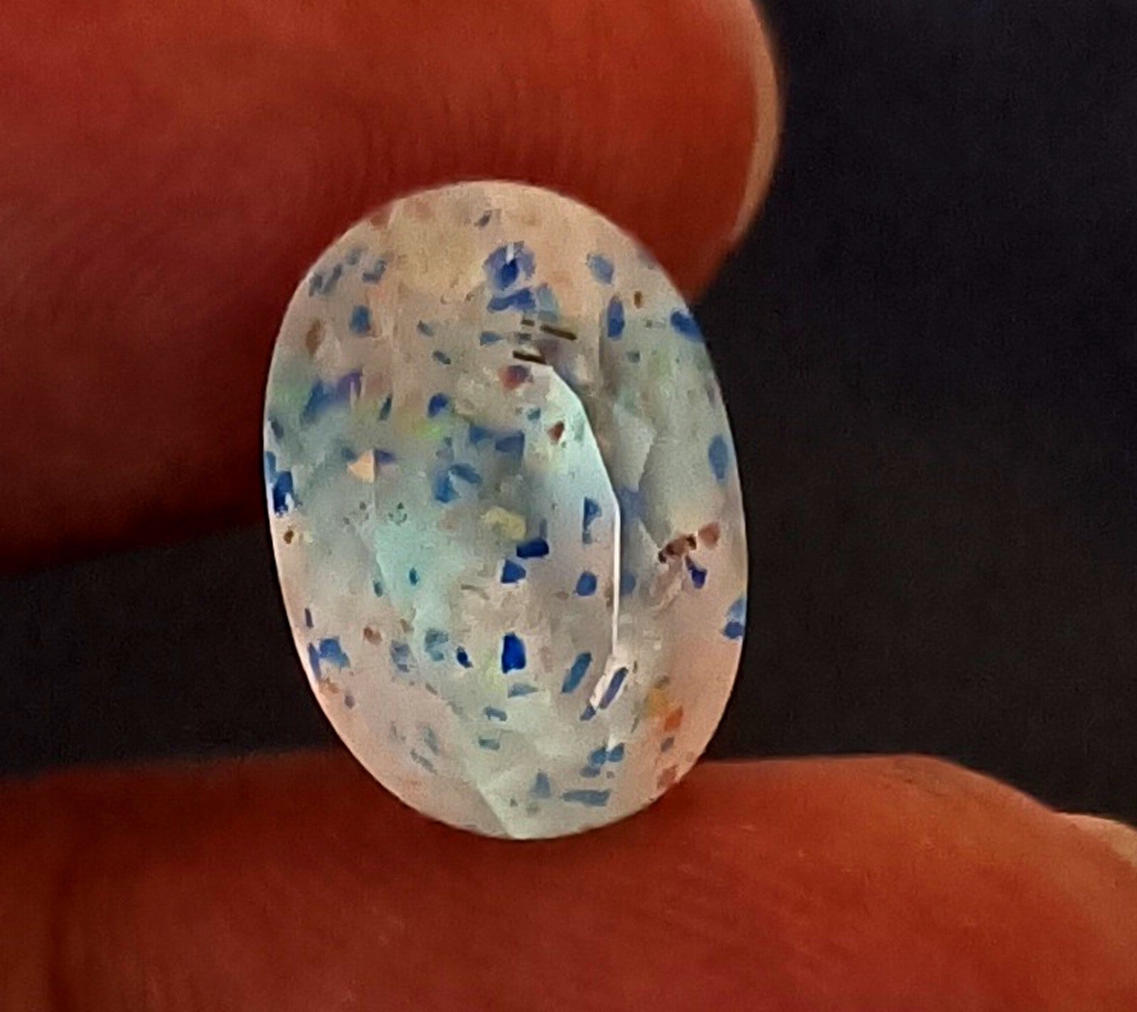 12.80Ct Lepidocrocite Bloodshot Oval Natural Super Seven Cacoxenite Jewlery Gems