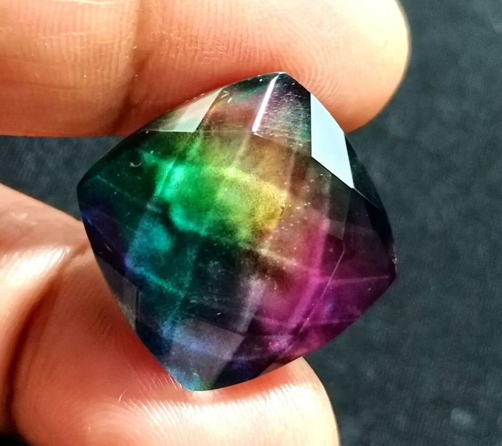 18.75 Ct Natural Ammolite Opal-Like Organic Doublet CERTIFIED Loose GEMSTONE