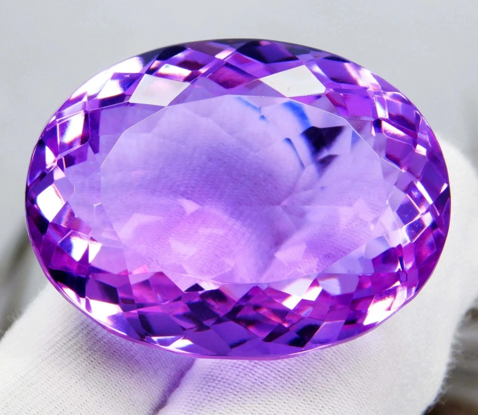 Certified Natural 120.85 Ct Brazilian Purple Oval Cut Topaz Loose Gemstone