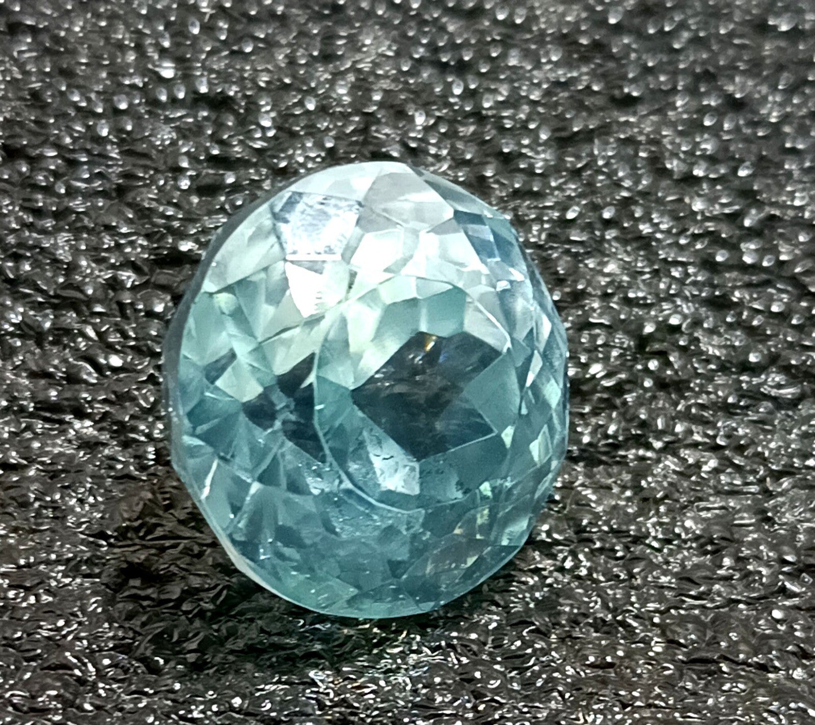 Certified Natural Water Blue Zircon 60.55 Ct Cambodian Round Cut Loose Gemstone