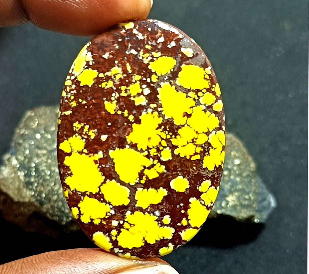 72.80 Ct Natural Arizona Superior Yellow Turquoise Oval Cut Certified Gemstone