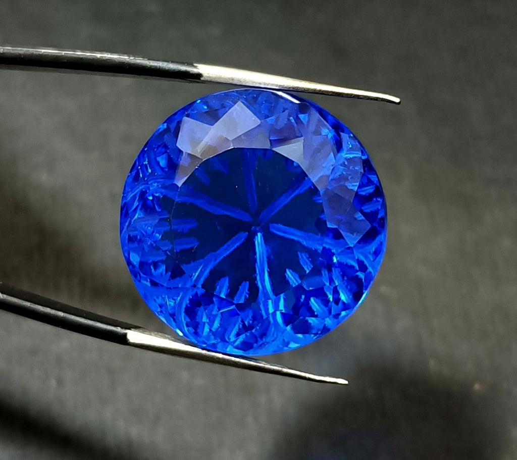 41.40 Ct Round Fine Cut EGL Certified Brazilian Round Color Topaz Loose Gemstone