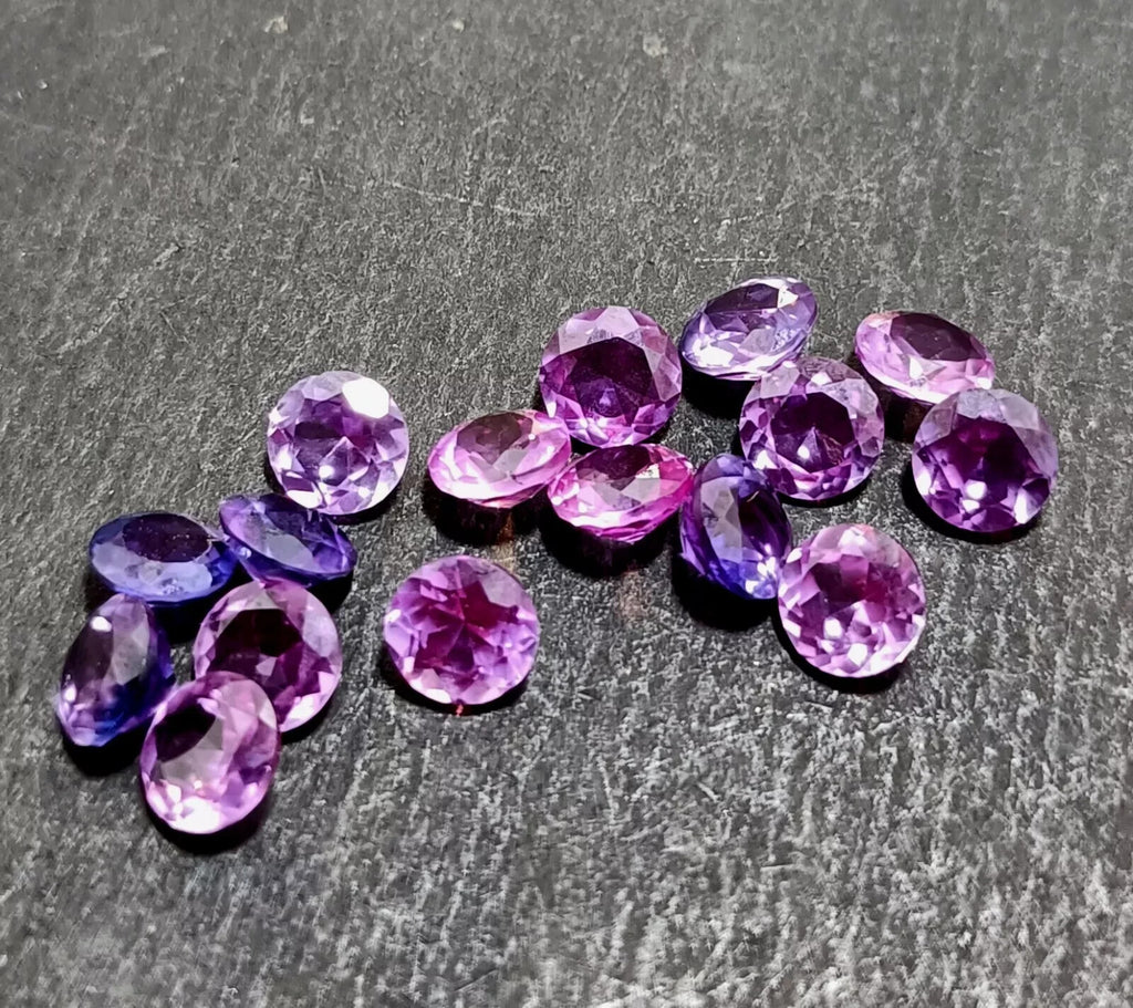 Flawless 6 MM 20 Pcs Natural Bi-Color Certified Sapphire Round Gemstone Lot