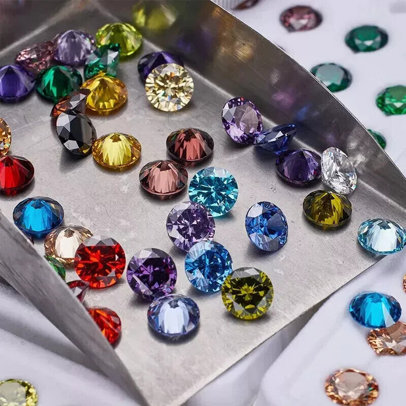 5 MM Natural Certified Mix Color Shiny Zircon 20 Pcs Round Cut Loose Gemstone