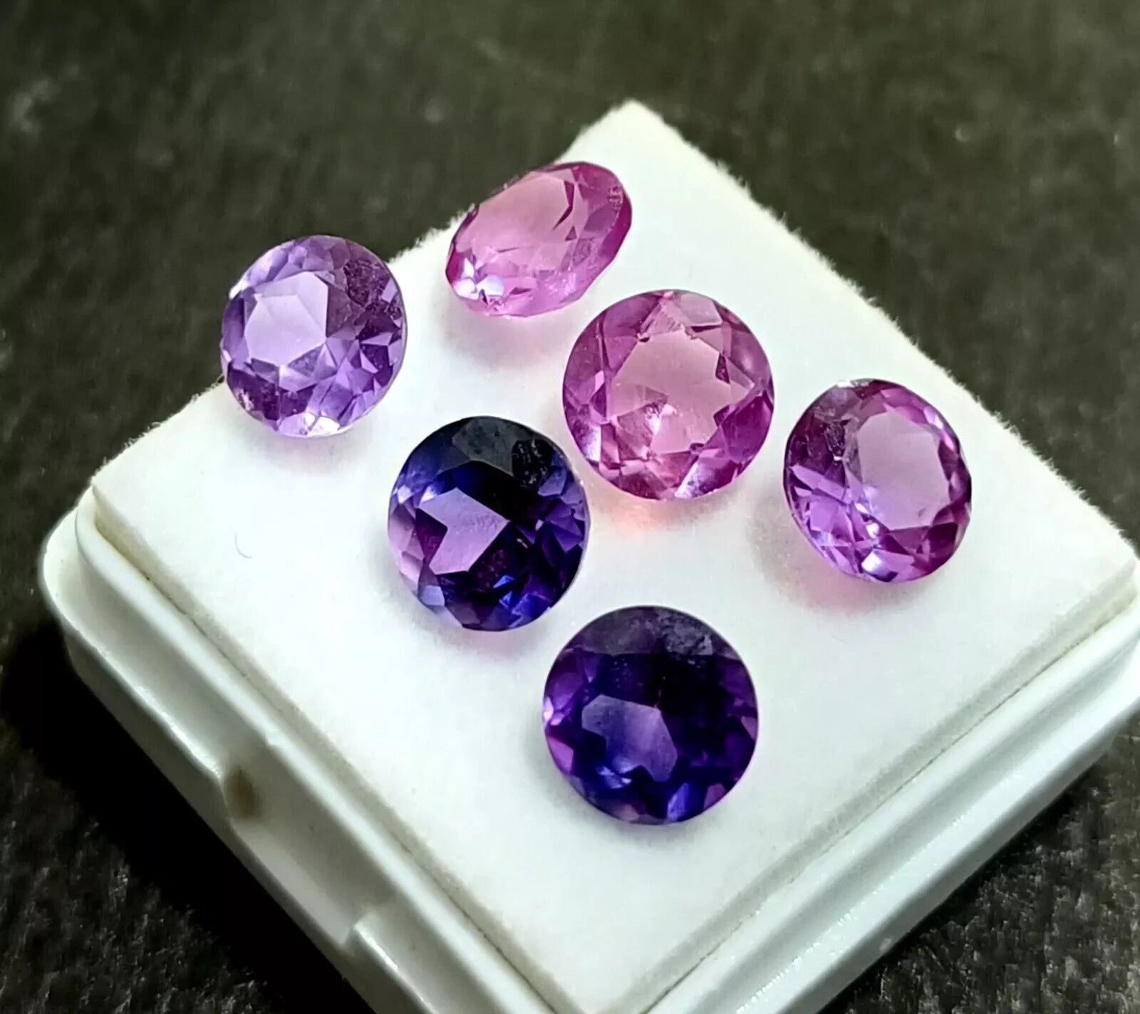 Flawless 6 MM 20 Pcs Natural Bi-Color Certified Sapphire Round Gemstone Lot