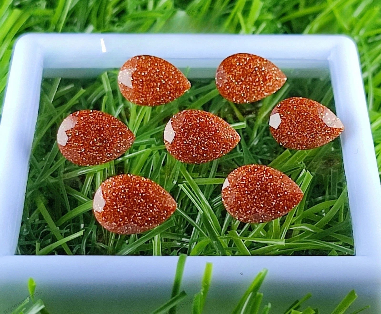 7X 14MM GIE Certified Natural Glod Sandstone Pear Cut Jewerly Gemstone 5 Pcs