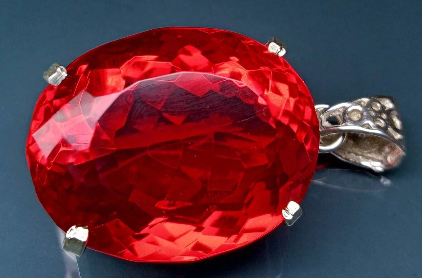 Red Topaz Locket Oval Cut 93.05 Ct Pendant Natural Gemstone EGL Certified
