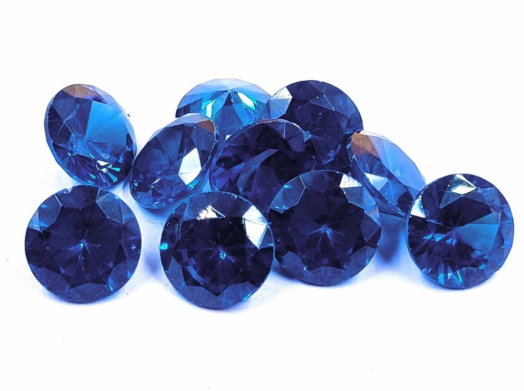 15 Pc 7 mm Natural Blue Santa Marine Sapphire Round Cut EGL Certified Gemstone