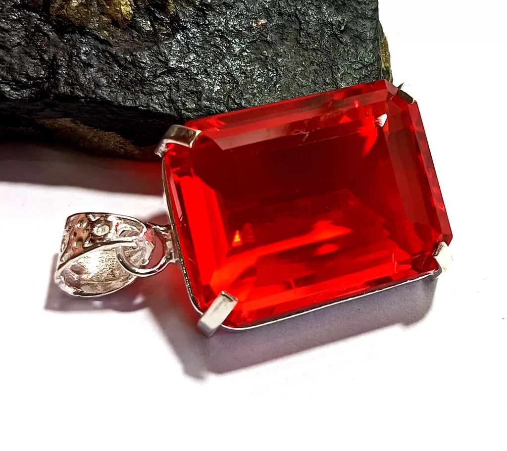 87.15 Ct Certified Natural Topaz 925 Solid Silver Emerald Pendant Loose Gemstone