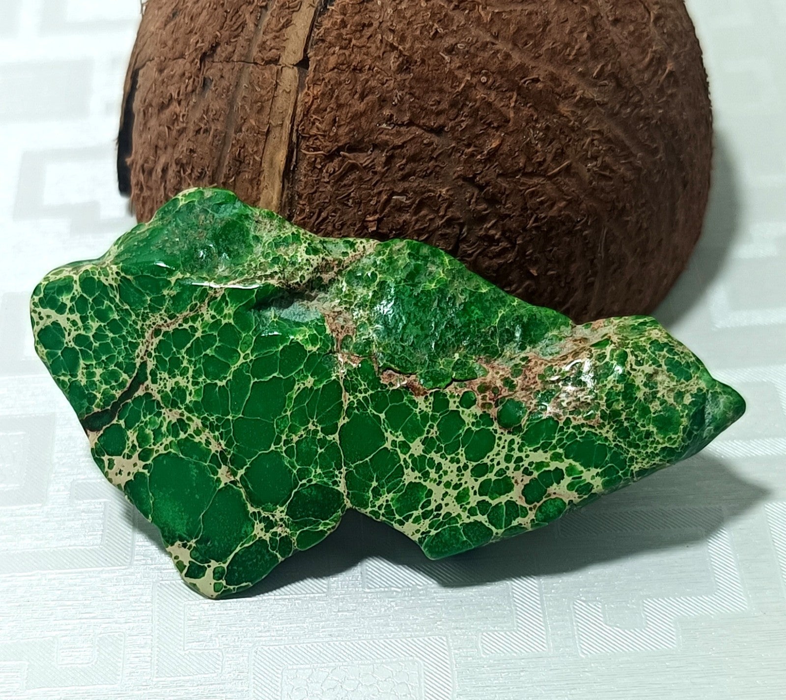 83.05 Ct Natural Arizona Superior Green Turquoise Slab Rough CertifiedGemstone