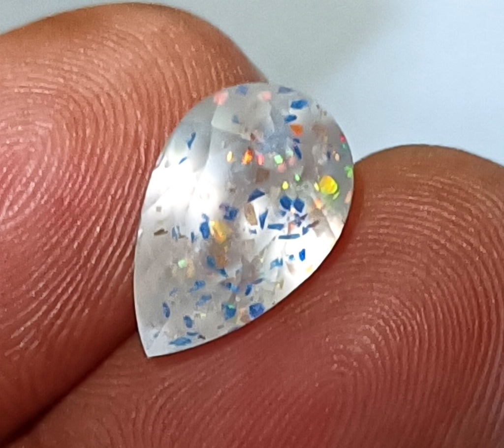 7.20 Ct Lepidocrocite Bloodshot Pear Natural Super Seven Cacoxenite Jewlery Gems