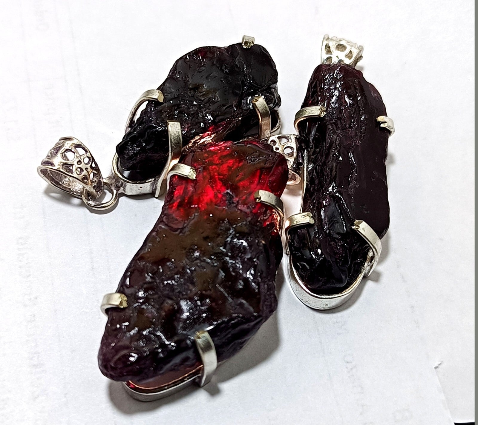 EGL Certified 273.40 Ct Natural PAINITE 925 Solid Silver Pendant 3 Pcs Lot