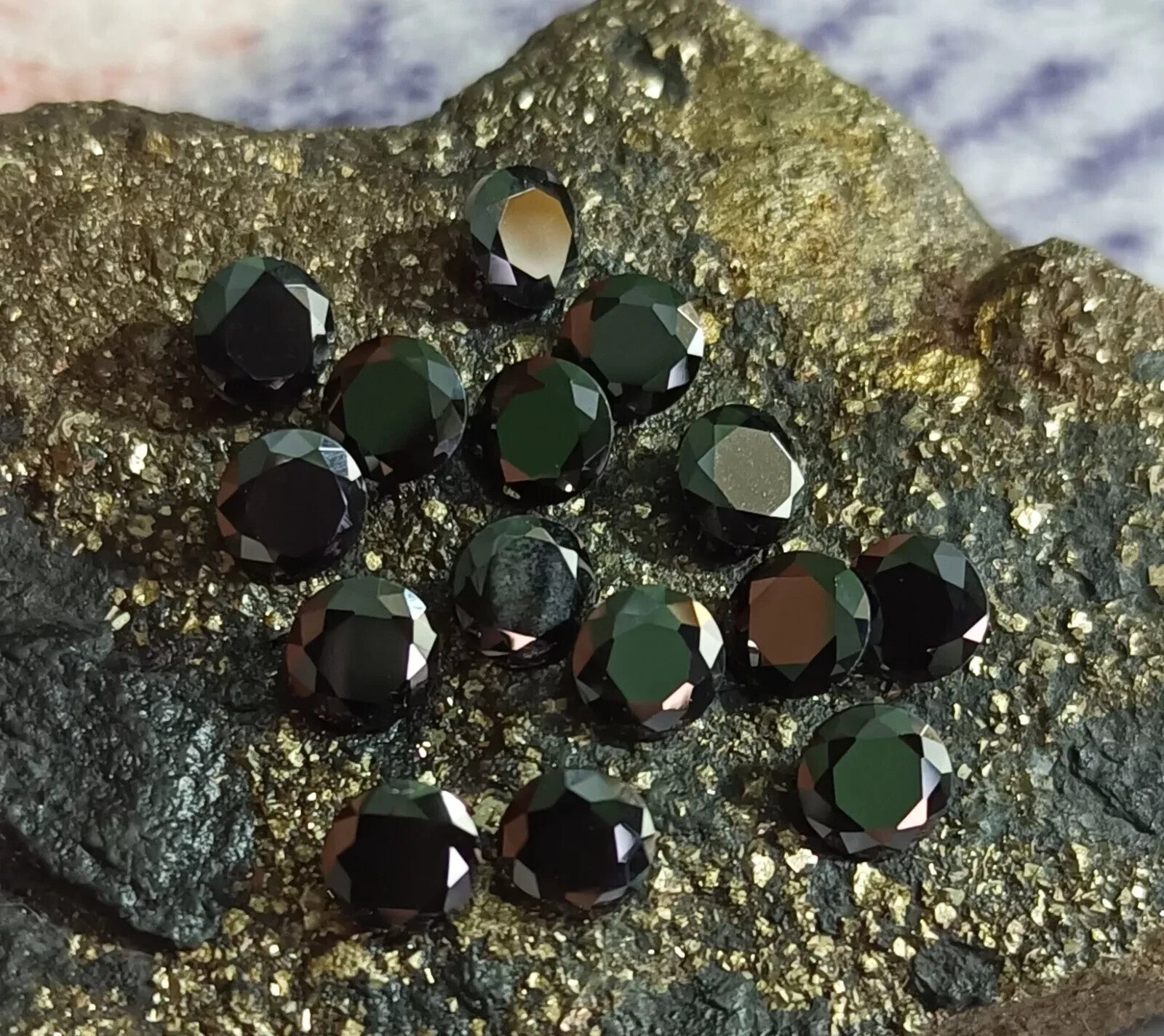 EGL Certified 3 mm Natural Black Sapphire 20 Pcs Lot Round Shape Loose Gemstone