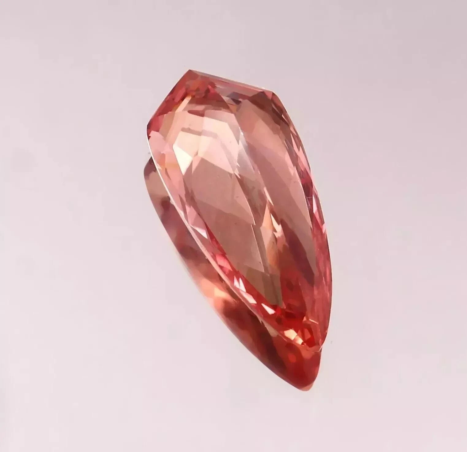 11 Ct Certified Fancy Cut Natural Peach Padparadscha Sapphire Loose Gemstone