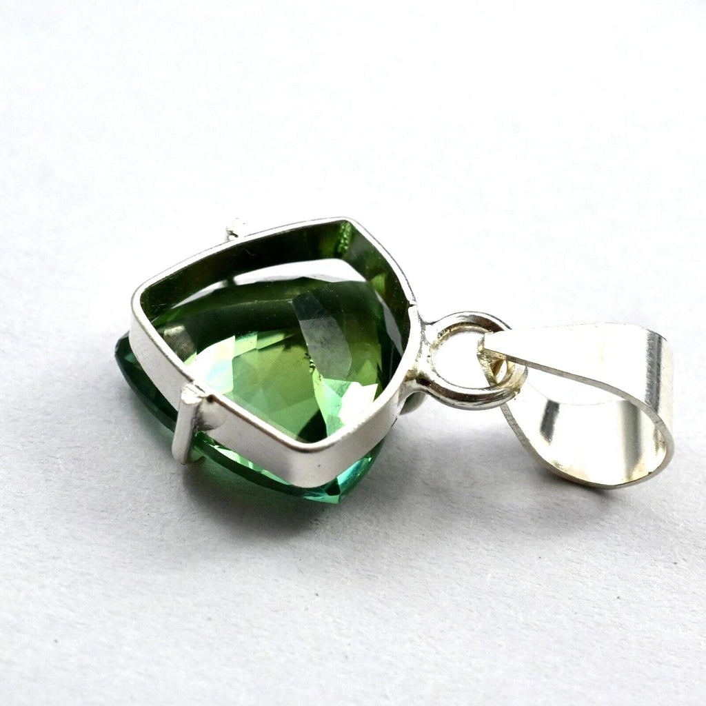 27 Ct Natural Certified Bi- Parti Sapphire Gemstone 925 Sterling Silver Pendant